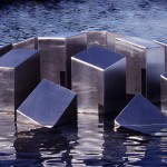 ATLANTIS, stainless steel, ø: 2,5 meter, Piteå Sculpture Park 2002