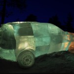 VOLVO XC 90, 11 tons of ice and fire inside engine space. Asst.: Åberg, Brandt, Johansson and Falk, Luleå 2003